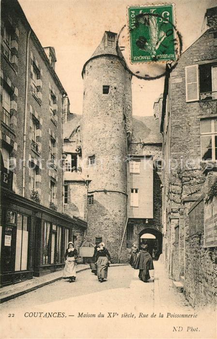 Coutances Maison du XVe siecle Rue de la Poissonnerie