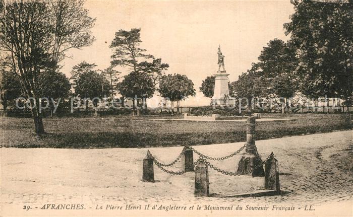 Avranches Pierre Henri II d Angleterre Monument du Souvenir Francais