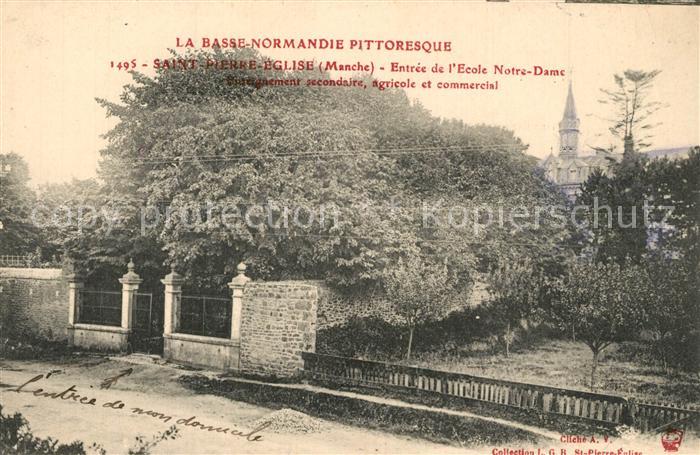 Saint-Pierre-Eglise Entree Ecole Notre-Dame