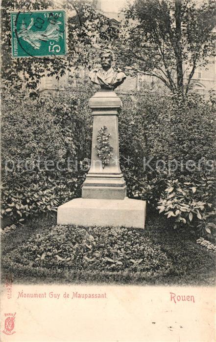 Rouen Monument Guy de Maupassant