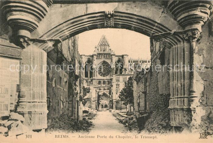 Reims Champagne Ardenne Ancienne Porte du Chapitre Transept