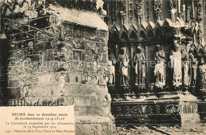 Reims Champagne Ardenne Cathedrale Incendiee