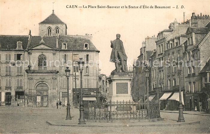 Caen Place Saint-Sauveur Statue d_Elie de Be