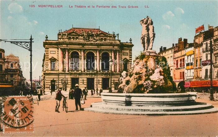 Montpellier Herault Theatre Fontaine des Trois Graces