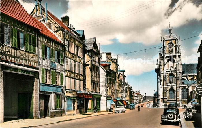 Elbeuf 76 Vieilles Maisons Rue Guynemer Clocher de l'Eglise Saint-Jean