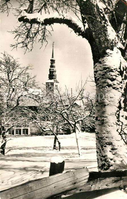 Combloux Clocher en Hiver