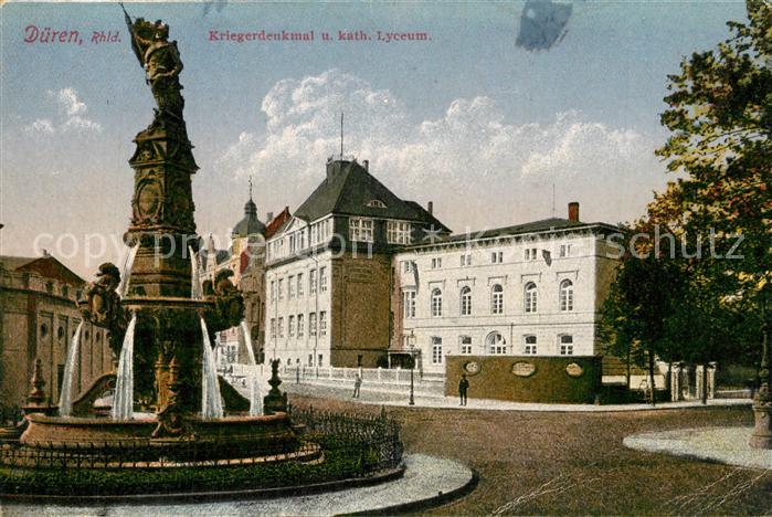 D?ren Rheinland Kriegerdenkmal  Katholisches Lyceum