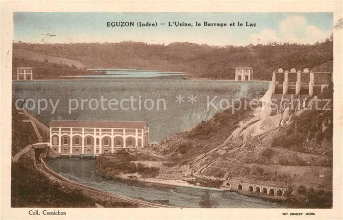 Eguzon-Chantome Usine Barrage et le Lac
