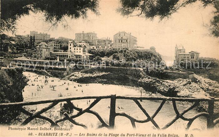 Biarritz Pyrenees Atlantiques Les Bains de la Plage Port Billa-Belza