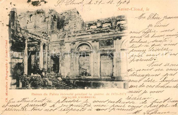 Saint Cloud Ruines du Palais