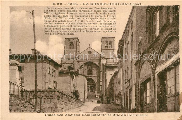 La Chaise-Dieu Place des anciens Combattants et Rue du