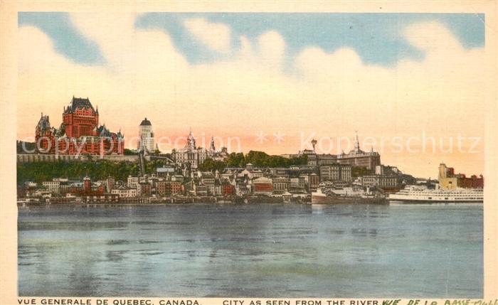 Quebec Vue Generale prise de la rivière
