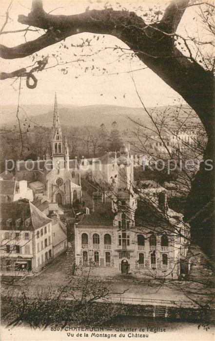 Chateaulin Quartier de l'Eglise vu de la Montagne