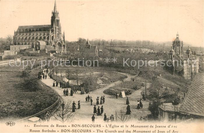 Bonsecours 76 Eglise et Monument de Jeanne d Arc