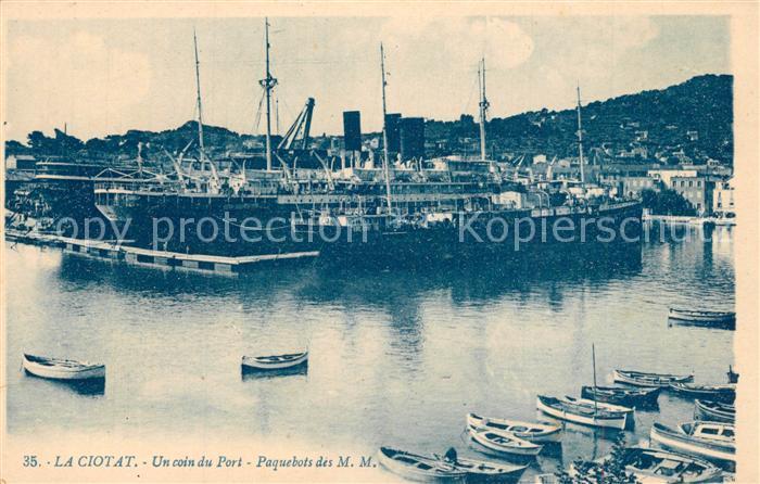 La Ciotat Un coin du port Paquebots des M. M.