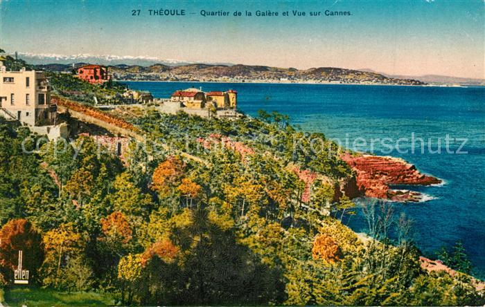 Theoule-sur-Mer Quartier de la Galère et vue sur Cannes Côte d Azur