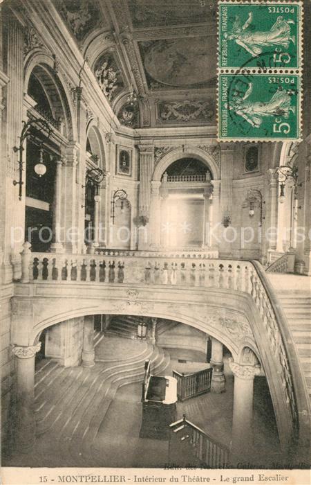 Montpellier Herault Intérieur du Théâtre Grand Escalier