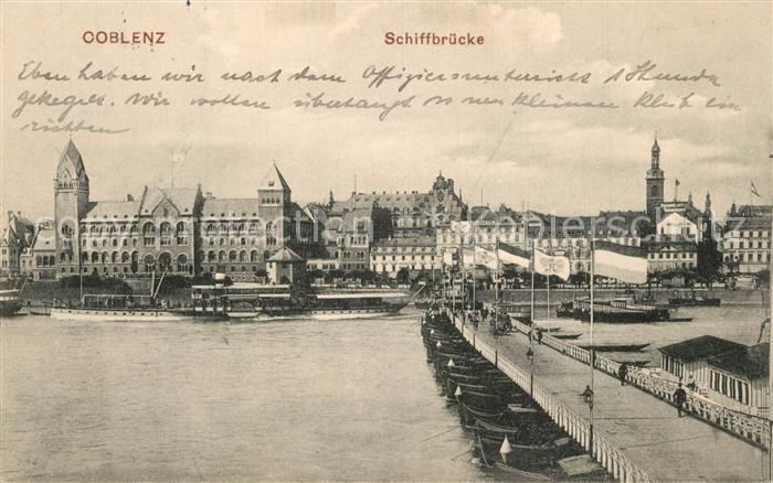 Koblenz Rhein Schiffbruecke