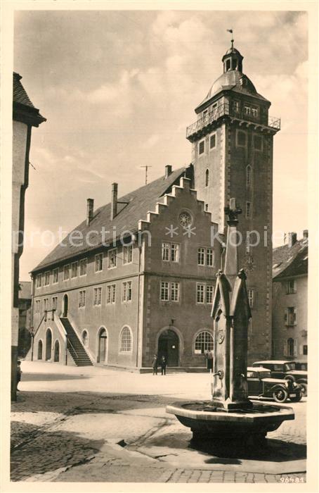 Mosbach Baden Rathaus Brunnen