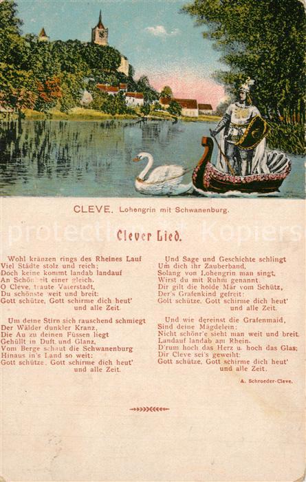 Cleve Kleve Lohengrin mit Schwanenburg Clever Lied