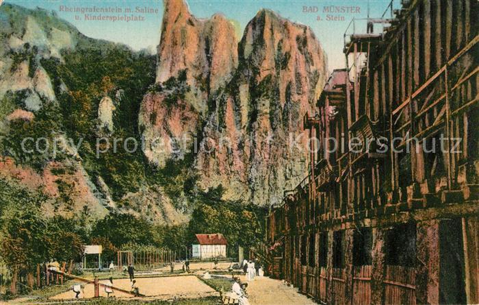 Bad Muenster Stein Ebernburg Rheingrafenstein mit Saline und Kinderspielplatz