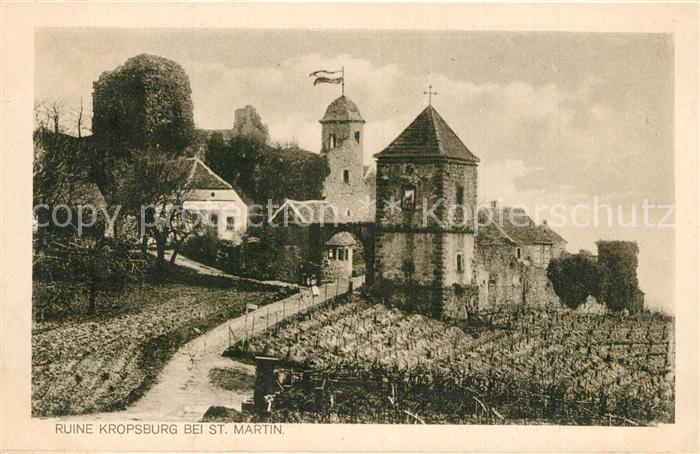 St Martin Rheinpfalz Burgruine Kropsburg