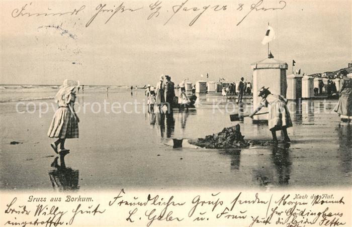 Borkum Strand nach der Flut