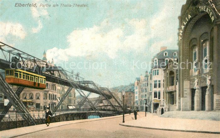 Elberfeld Wuppertal Partie am Thalia Theater Schwebebahn
