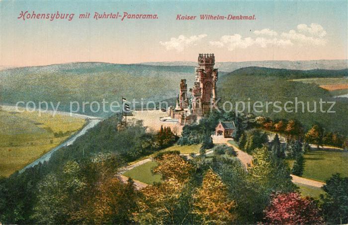 Hohensyburg Kaiser Wilhelm Denkmal mit Ruhrtal