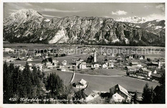 Kiefersfelden Gesamtansicht mit Naunspitze und Scheffauer Alpenpanorama