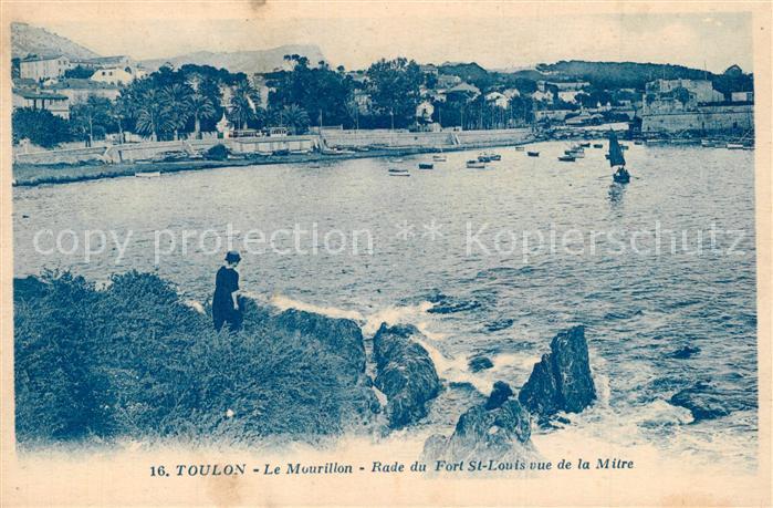 Toulon Var Le Mourillon Rade du Fort Saint Louis vue de la Mitre Côte d Azur