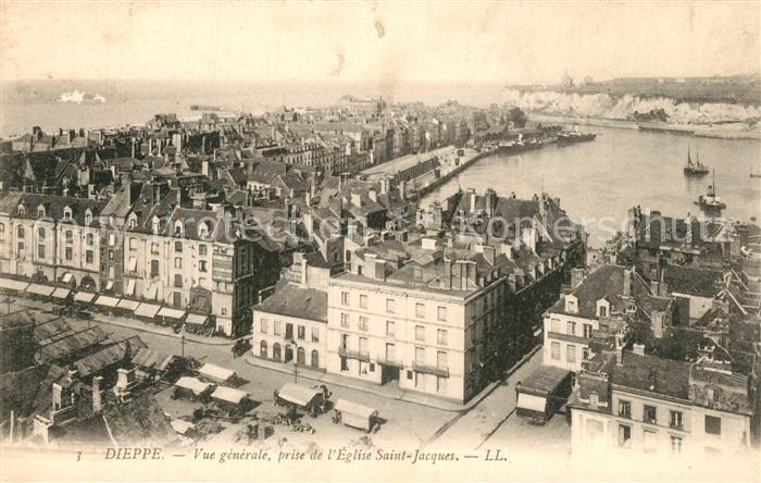 Dieppe 76 Vue Generale prise de l'Eglise Saint Jacques