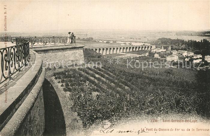 Saint-Germain-en-Laye Pont du Chemin de Fer vu de la Terrasse