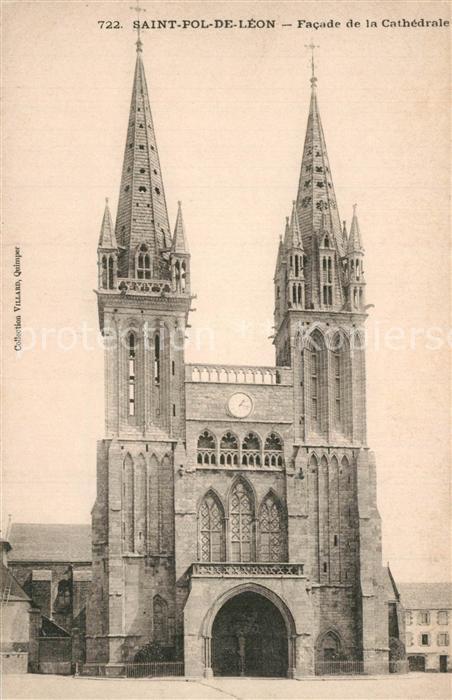 Saint-Pol-de-Leon Facade de la Cathedrale