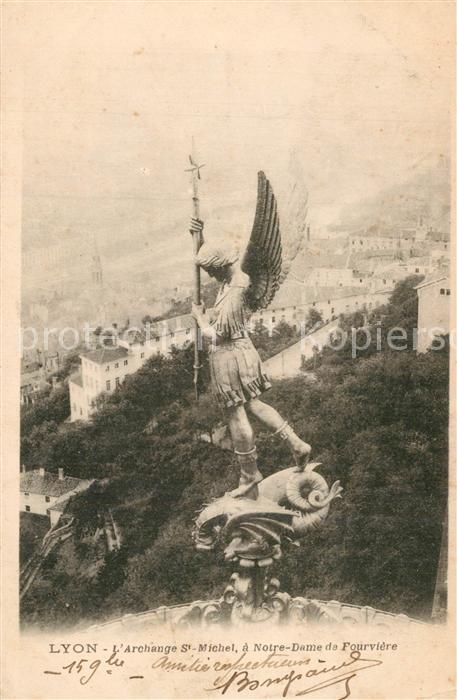 Lyon France Archange Saint Michel a Notre Dame de Fourvière