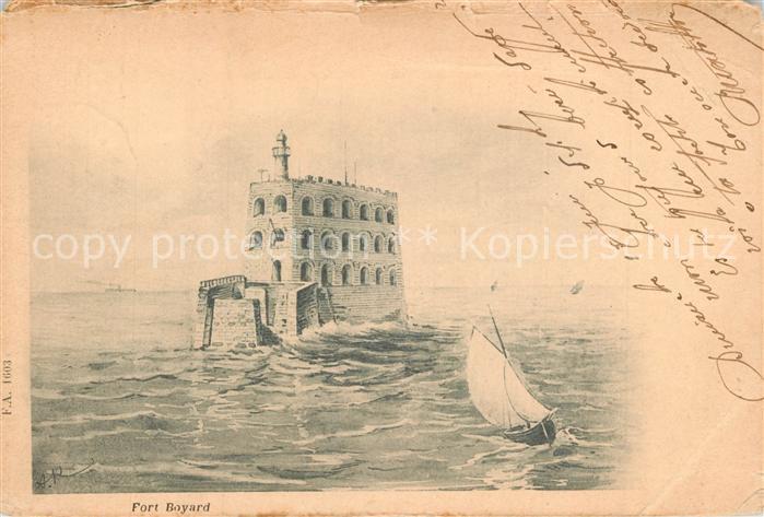 Fort Boyard Fortification Dessin Kuenstlerkarte
