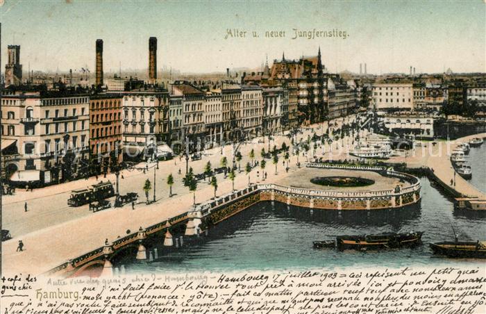 Hamburg Alter und neuer Jungfernstieg