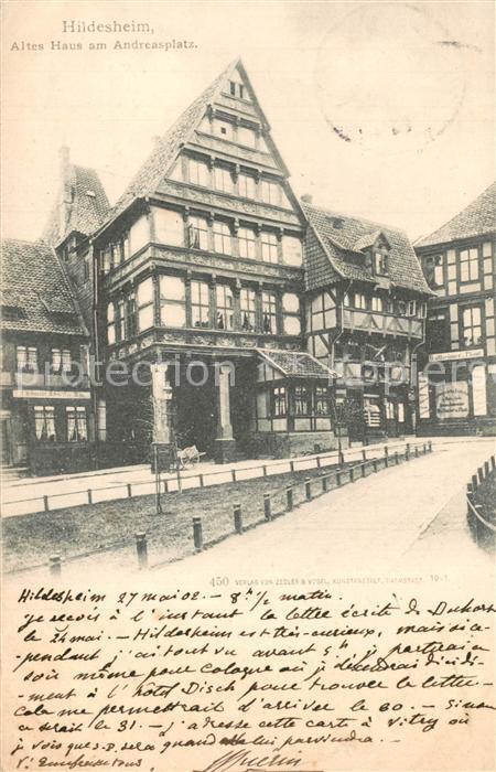 Hildesheim Altes Haus am Andreasplatz Fachwerkhaus Altstadt