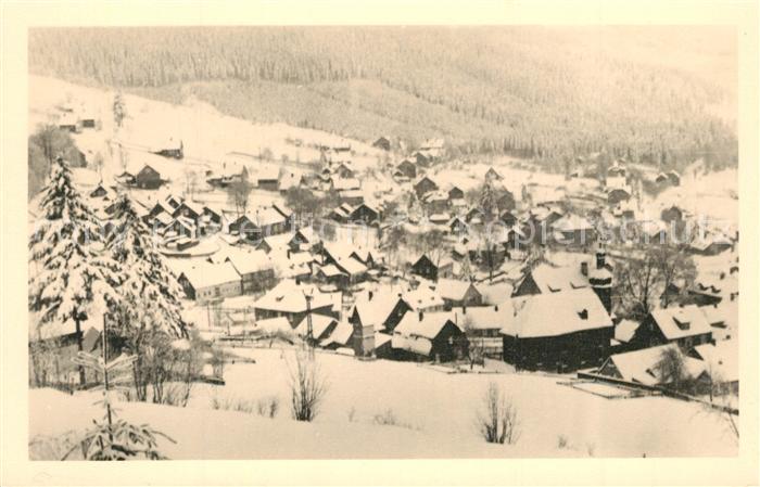Manebach Panorama Kurort im Winter