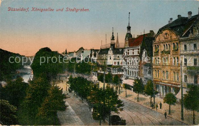Duesseldorf Koenigsallee und Stadtgraben