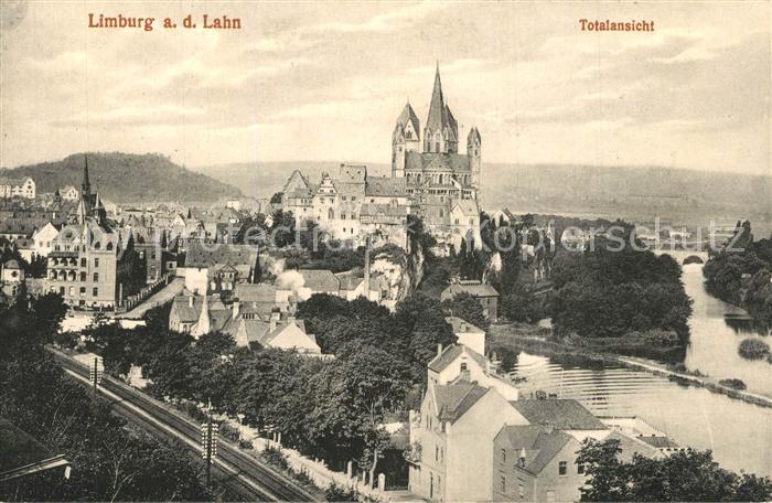 Limburg Lahn Totalansicht mit Limburger Dom