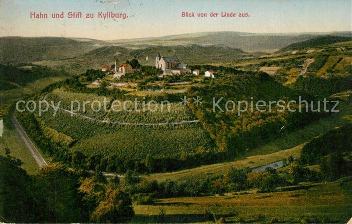 Kyllburg Rheinland-Pfalz Hahn und Stift zu Kyllburg Blick von der Linde aus