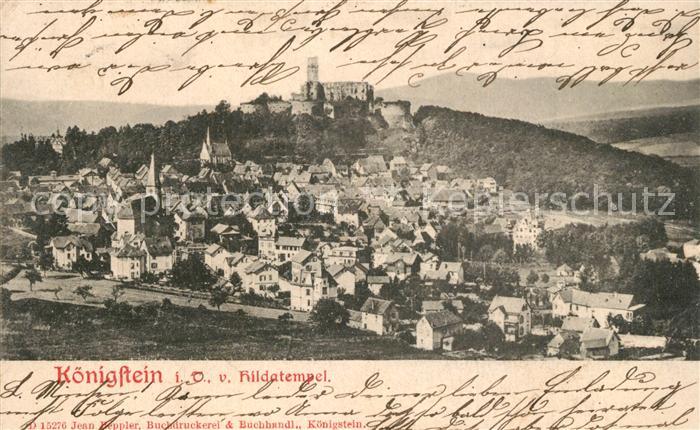Koenigstein Taunus Panorama Blick vom Hildatempel