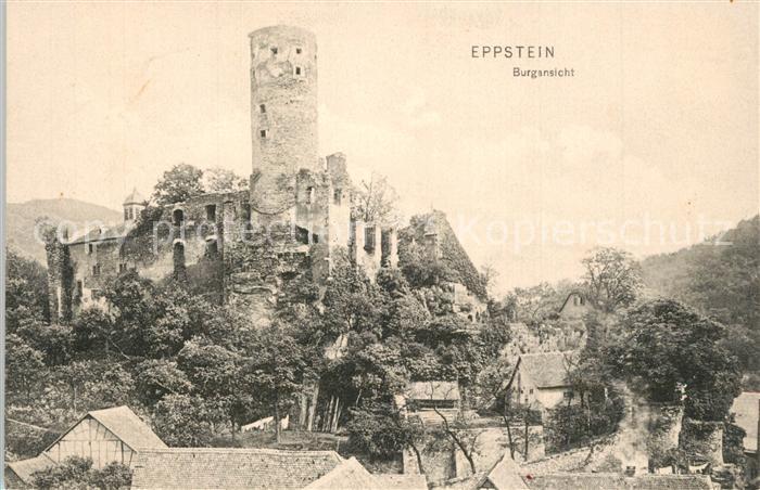 Eppstein Taunus Blick zur Burg Ruine