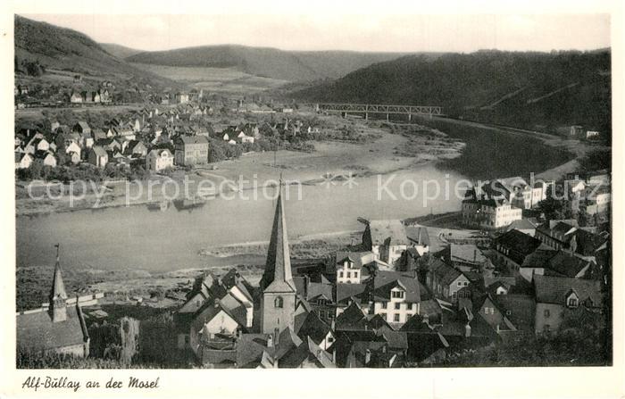 Alf Mosel Panorama Moseltal mit Bullay