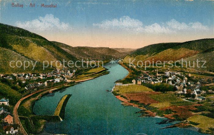 Alf Mosel Panorama Moseltal mit Alf und Bullay