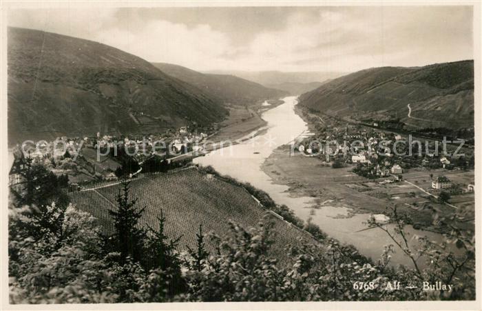 Alf Mosel Panorama Moseltal mit Alf und Bullay