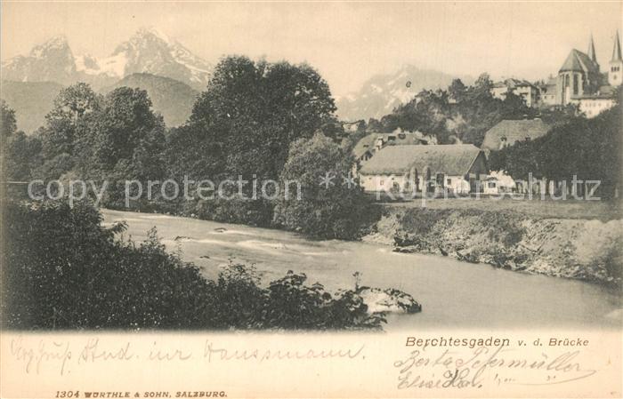 Berchtesgaden Ansicht von der Bruecke aus