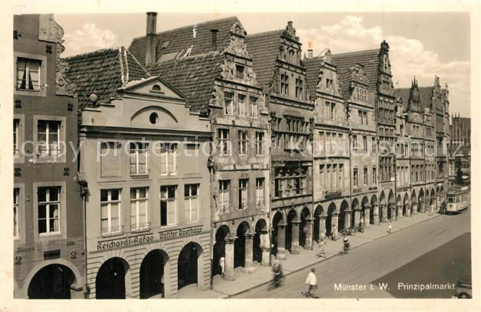 Muenster Westfalen Prinzipalmarkt Giebelhaeuser Altstadt