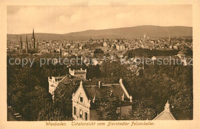 Wiesbaden Totalansicht vom Bierstadter Felsenkeller